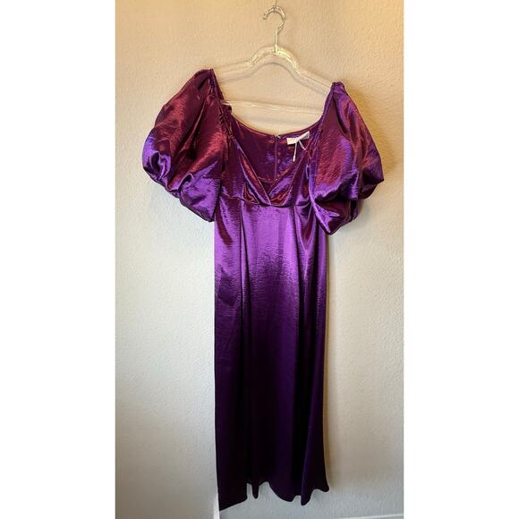 Caroline Constas Enya Satin Sweetheart Gown Dress Amethyst Women's Size Medium - Picture 3 of 5